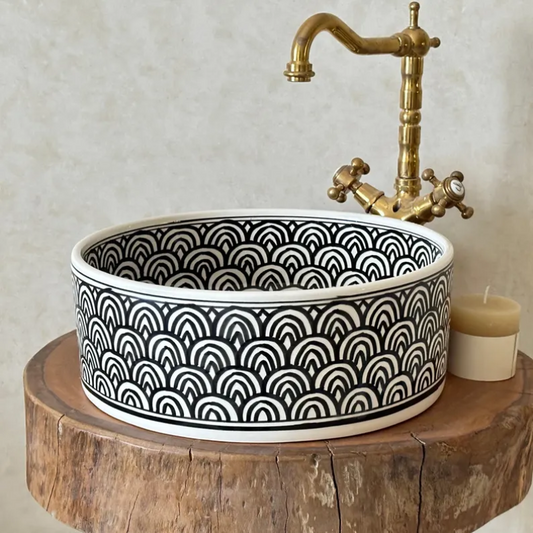 Custom Made Ceramic Sink - Bathroom Vanity Centerpiece for Eco-Friendly Decor.