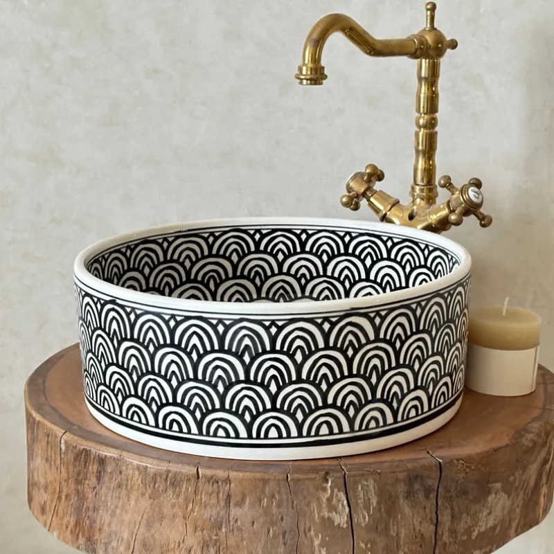 Custom Made Ceramic Sink - Bathroom Vanity Centerpiece for Eco-Friendly Decor.