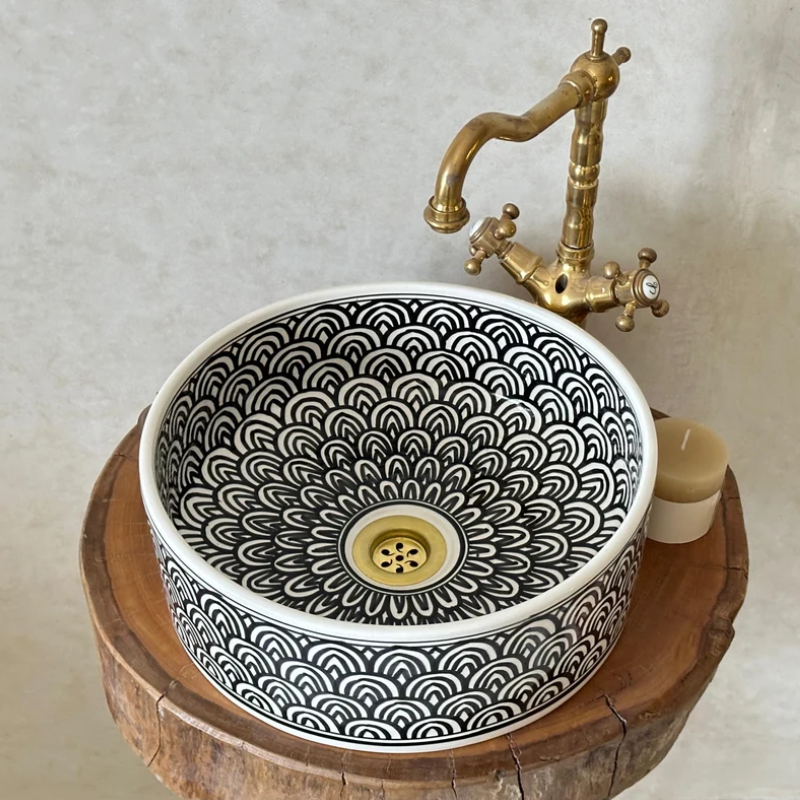 Custom Made Ceramic Sink - Bathroom Vanity Centerpiece for Eco-Friendly Decor.