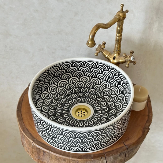 Custom Made Ceramic Sink - Bathroom Vanity Centerpiece for Eco-Friendly Decor.