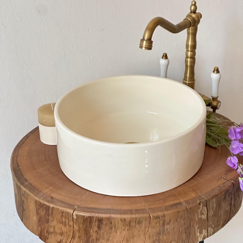 White Artisan Moroccan Sink – Traditional Handmade Design