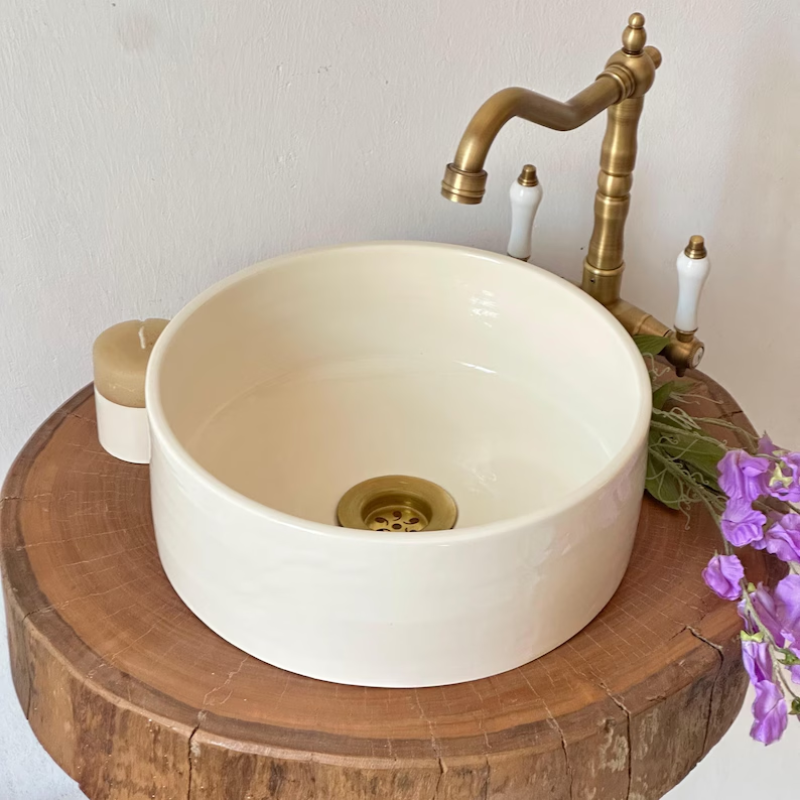 White Artisan Moroccan Sink – Traditional Handmade Design