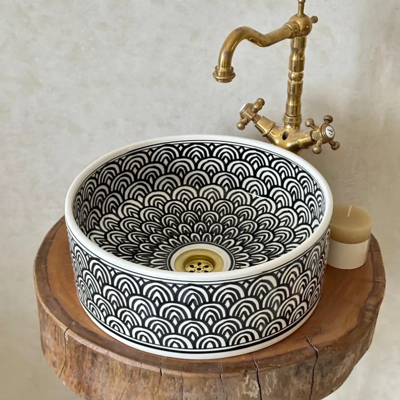 Custom Made Ceramic Sink - Bathroom Vanity Centerpiece for Eco-Friendly Decor.